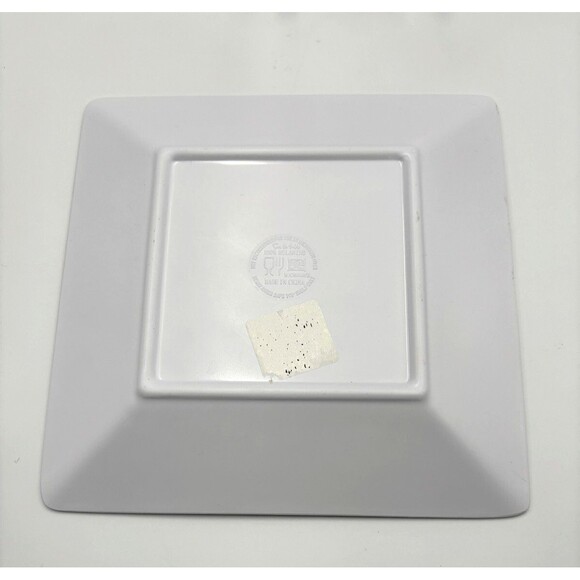 Sur la Table Blue Rectangular Bandana Paisley Tray + 2 Square 8X8 Salad Plates - Picture 11 of 11